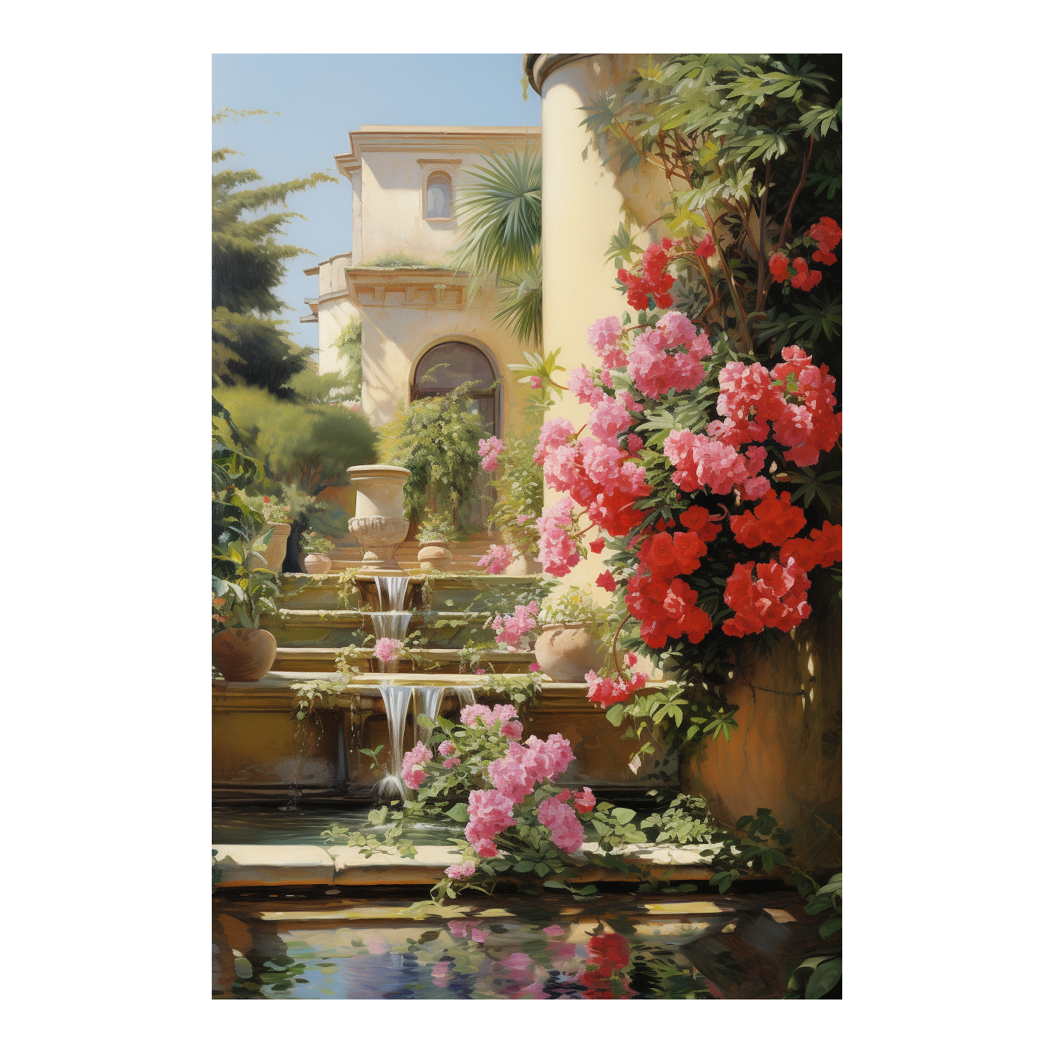 Flowers & Waterfall