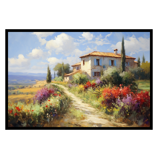 Flowers and Villa