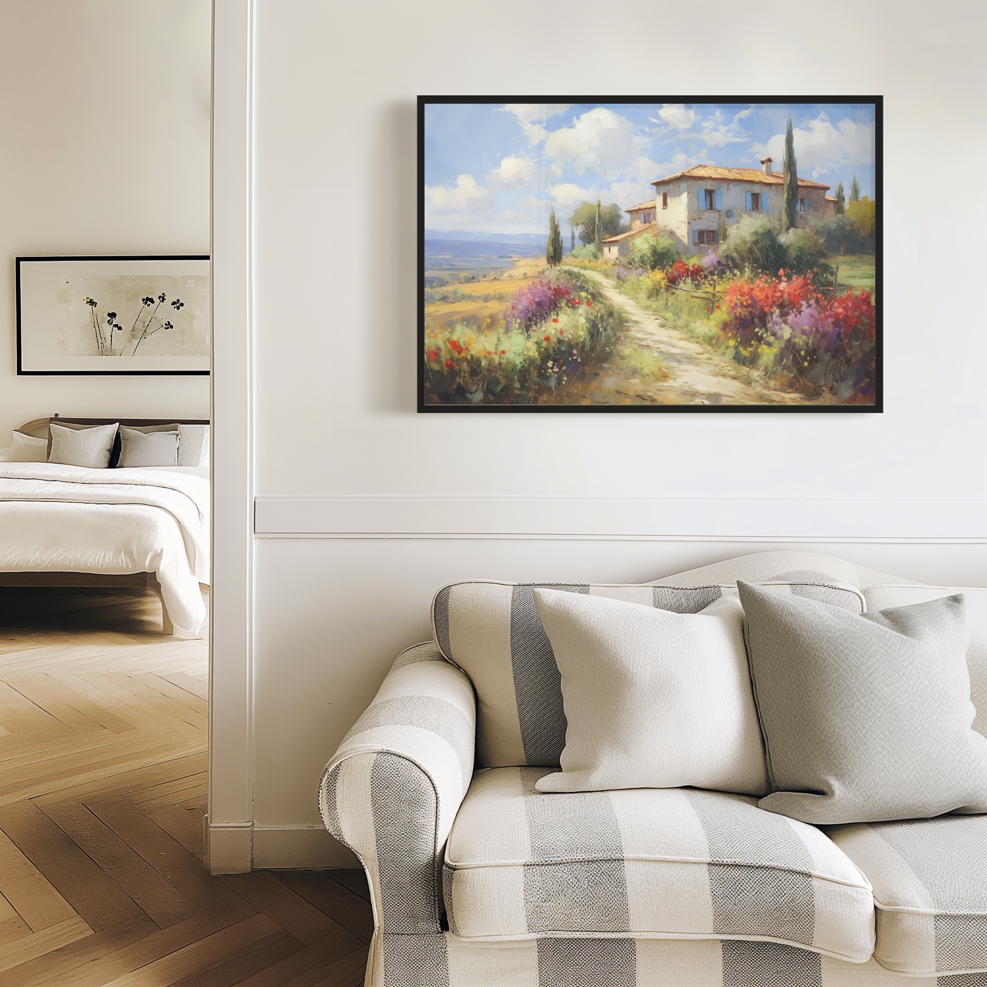 Flowers and Villa