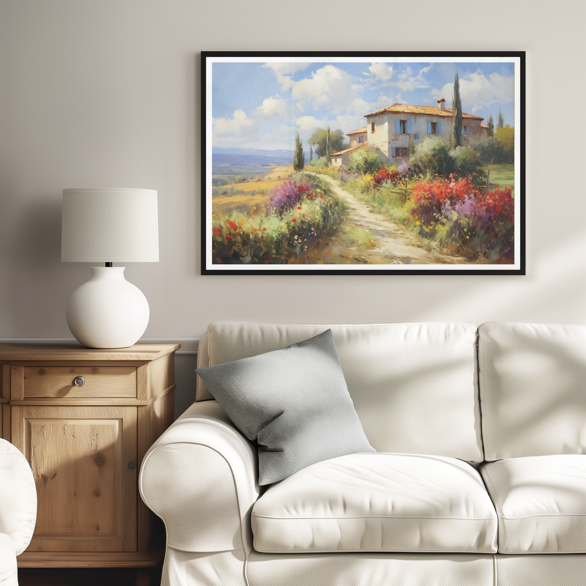 Flowers and Villa