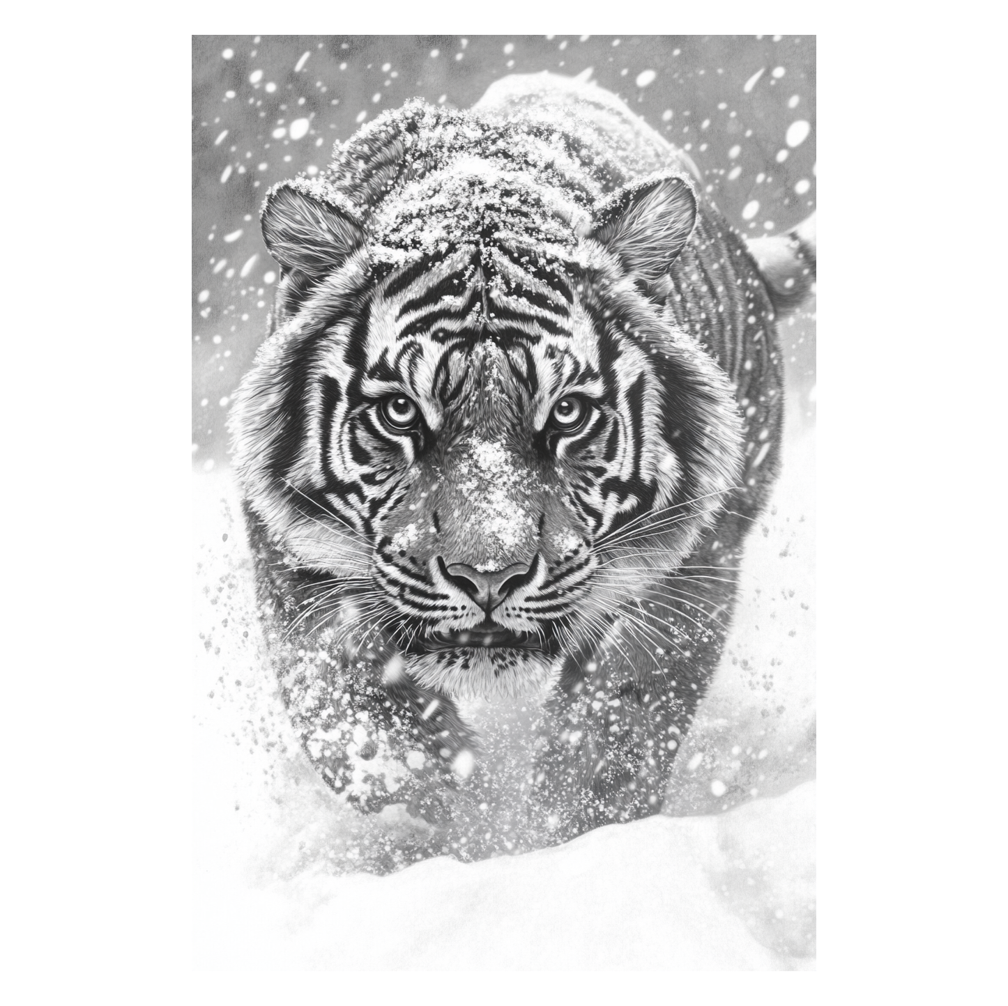 Siberian Tiger In Snow