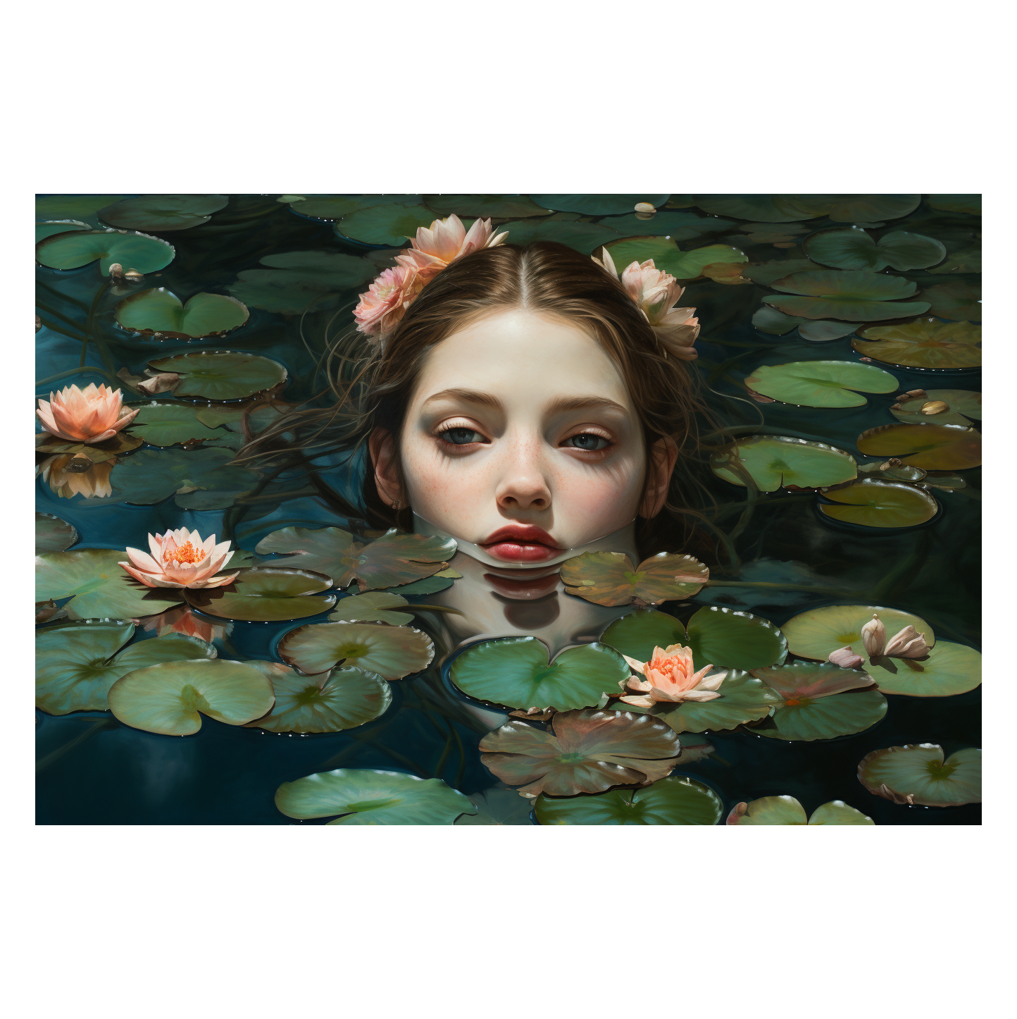 Woman & Water Lillies