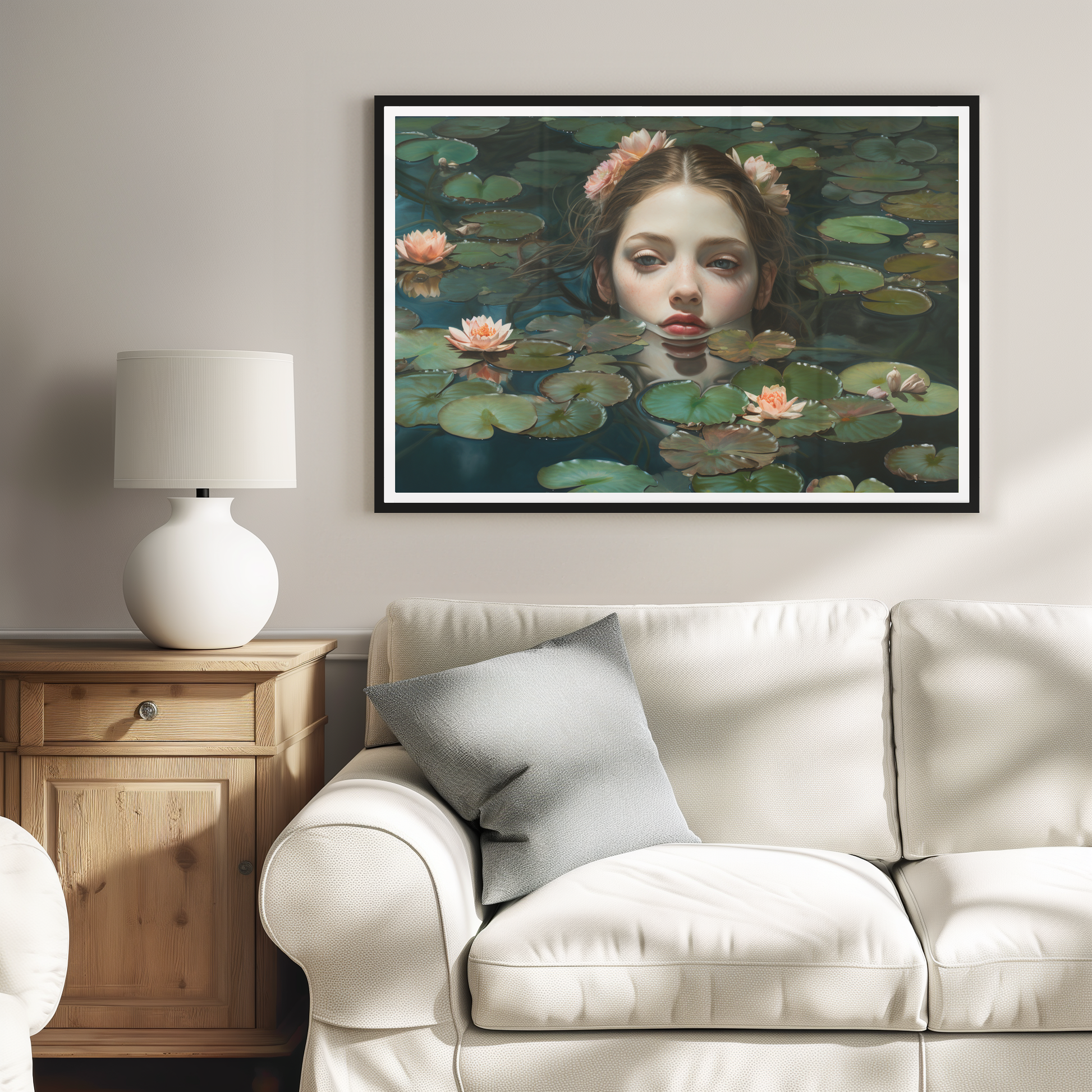Woman & Water Lillies