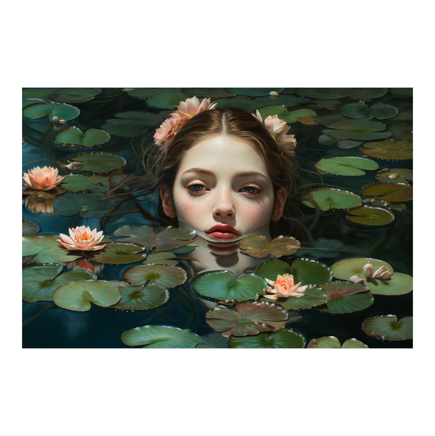 Woman & Water Lillies