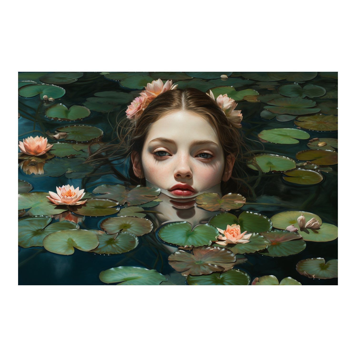 Woman & Water Lillies